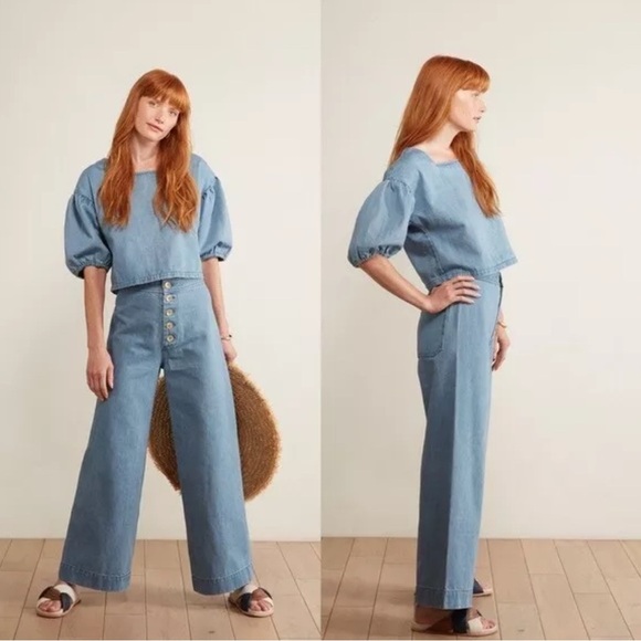 The Odells Sydney Ultra High Rise Wide Legs Jean Size 10 - Picture 2 of 12